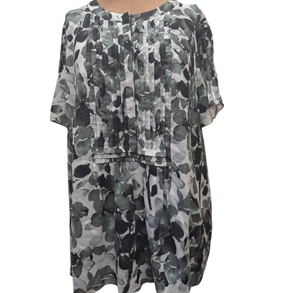 Coldwater Creek Chiffon Floral Top 2x - Picture 1 of 4